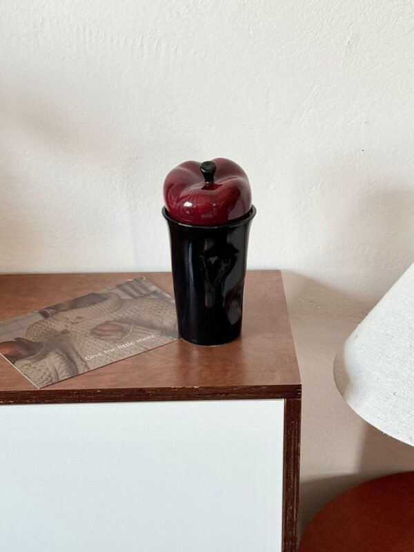 Retro-Style Creative Ceramic Mug with Lid Office Mug Heat-Resistant Insulated Travel Mug Gift Water Cup Ceramic Cup