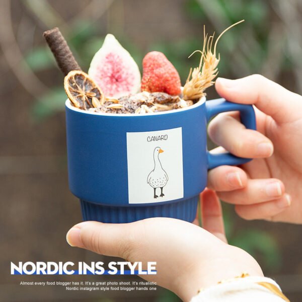 O1CN010KV0AX23dpn32gVzv__967327279-0-cib Klein Blue French Animal Coffee Mug Ceramic Cup Latte Art Drinking Cup Breakfast Mug Teacup Adorable Premium Aesthetic