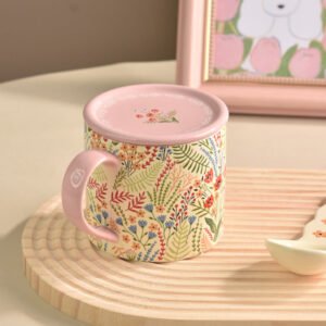 Instagram-worthy Ceramic Water Cup Pink Ceramic Mug Girly and Stylish Perfect Gift for Her Home Coffee Cup Ceramic Mug