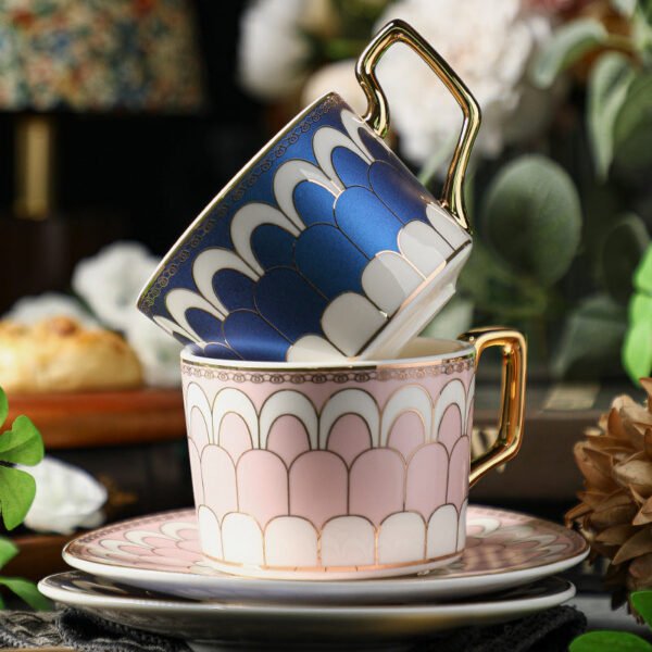 European-Style Light Luxury Ceramic Coffee Cup and Saucer Gift Set Exquisite Home Use Afternoon Tea Set