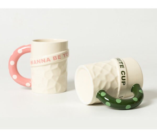 Large-Capacity Mug Stylish Ceramic Cup Instagram-Worthy Coffee Mug Creative Water Cup Gift for Men and Women