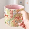 Instagram-worthy Ceramic Water Cup Pink Ceramic Mug Girly and Stylish Perfect Gift for Her Home Coffee Cup Ceramic Mug