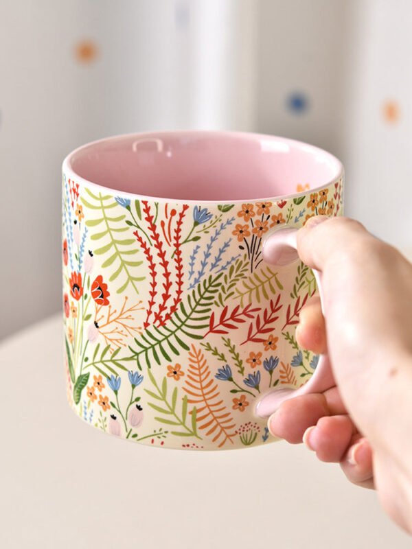 Instagram-worthy Ceramic Water Cup Pink Ceramic Mug Girly and Stylish Perfect Gift for Her Home Coffee Cup Ceramic Mug