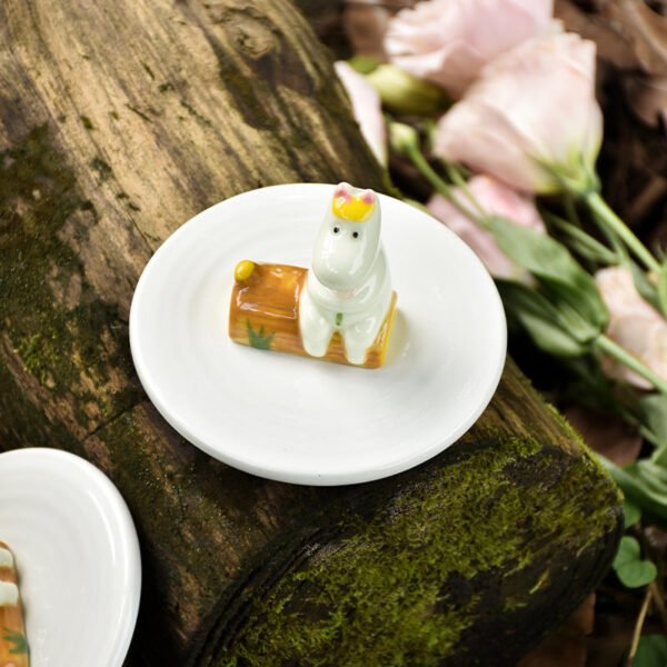 Cartoon Cup Lid Ceramic Cover Couple's Cute Mug Lid Universal Dustproof Round Cup Cover