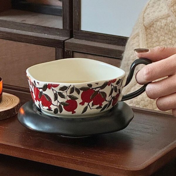 Vintage-Style Coffee Cup High-End Exquisite Ceramic Niche Couple's Cup Luxurious and Fashionable