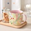 Instagram-worthy Ceramic Water Cup Pink Ceramic Mug Girly and Stylish Perfect Gift for Her Home Coffee Cup Ceramic Mug