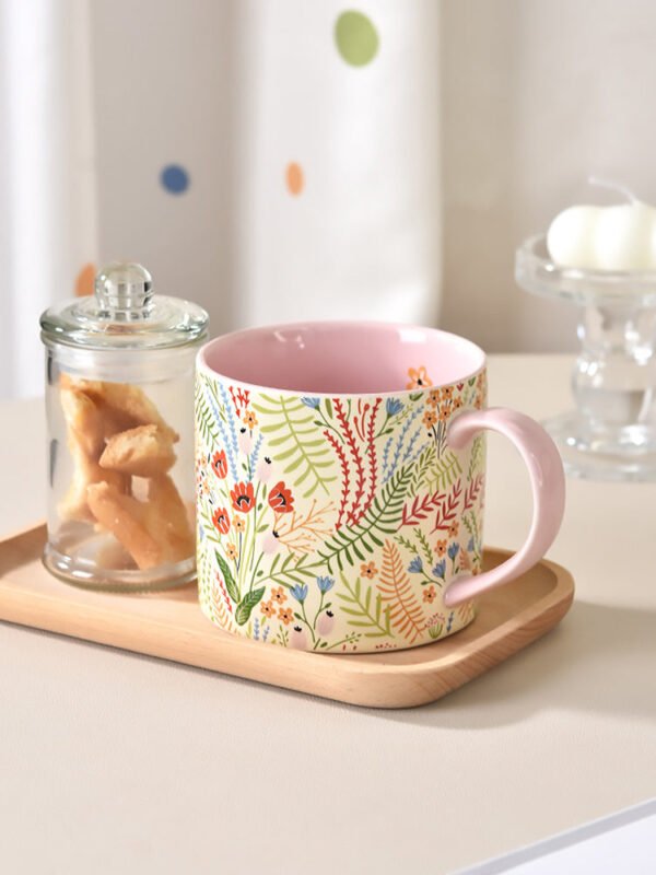 Instagram-worthy Ceramic Water Cup Pink Ceramic Mug Girly and Stylish Perfect Gift for Her Home Coffee Cup Ceramic Mug