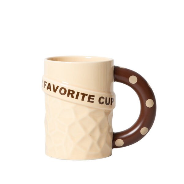 Large-Capacity Mug Stylish Ceramic Cup Instagram-Worthy Coffee Mug Creative Water Cup Gift for Men and Women