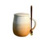 Ceramic Mug with Lid and Spoon - Versatile Drinking Cup for Home & Office Use Premium Ceramic Cup with Lid and Spoon - Wholesale Available