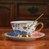 O1CN01KrnPSU2DH4PStBLkJ__2210330398583-0-cib European-Style Bone China Coffee Cup and Saucer Set Vintage English Afternoon Tea Set Black Tea & Flower Tea Cup Gift Box