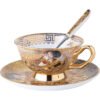 European-Style Bone China Coffee Cup and Saucer Gift Set High-Quality Ceramic Cup Set Tea Set for Afternoon Tea Perfect Souvenir Gift