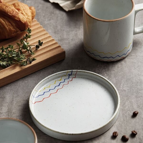 Rough Ceramic Japanese-Style Coffee Cup and Saucer Set Retro Mug with Unique Instagram-Inspired Design High-End Exquisite Creative Water Cup