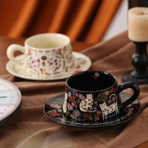 O1CN01QPMh1l1wWmcZogc2w__2216996826316-0-cib Stylish Niche Coffee Cups Luxury-inspired Ceramic Cup and Saucer Set High-end Aesthetic Mug & Coffee Cup Collection