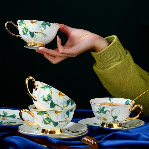 Premium Exquisite Coffee Cup Set British-Style Light Luxury Afternoon Tea Set High-End Gift Boxed Bone China Housewarming Gift