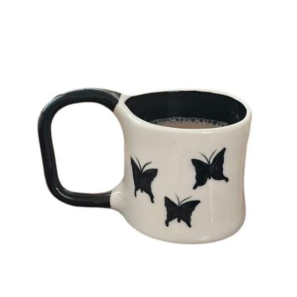 French-Style Luxury Butterfly Fairy Handcrafted Mug Underglaze-Decorated Designer Gift High-Quality Ceramic Cup