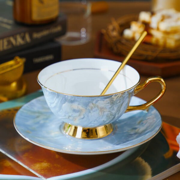 O1CN01VaEYop2DH4TMS0UnK__2210330398583-0-cib Dreamy Blue European-Style Bone China Coffee Cup and Saucer Set English Afternoon Tea Set High-End, Exquisite, Premium Quality