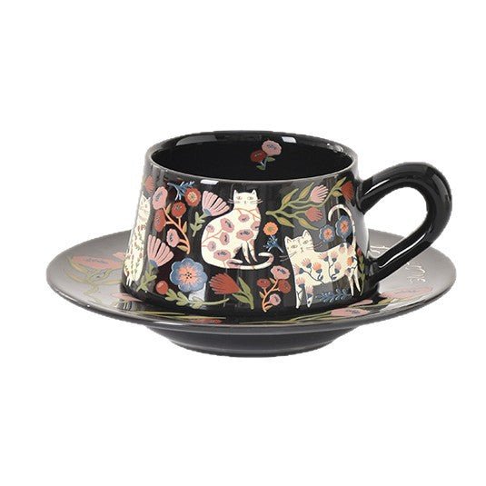 Stylish Niche Coffee Cups Luxury-inspired Ceramic Cup and Saucer Set High-end Aesthetic Mug & Coffee Cup Collection