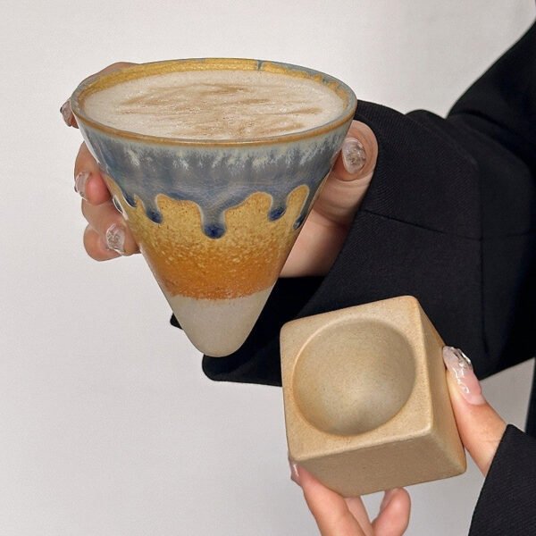 O1CN01Yst7J81qb0XF31Hn0__2218998505513-0-cib Vintage-inspired rustic ceramic coffee mug Creative retro American latte cup Niche design premium-feel mug