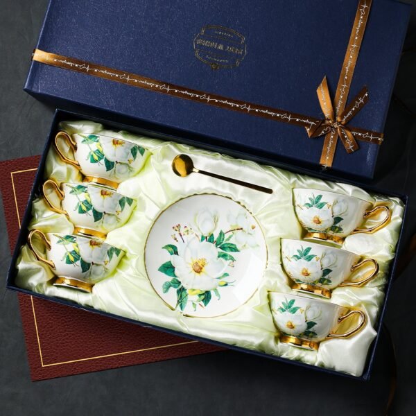Premium Exquisite Coffee Cup Set British-Style Light Luxury Afternoon Tea Set High-End Gift Boxed Bone China Housewarming Gift