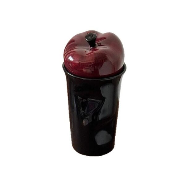 Retro-Style Creative Ceramic Mug with Lid Office Mug Heat-Resistant Insulated Travel Mug Gift Water Cup Ceramic Cup