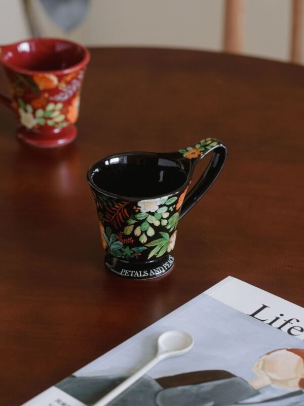 O1CN01eh7ofS2ID16YYG8Dv__2217759649251-0-cib Retro Floral Coffee Mug Gift Set Office Breakfast Ceramic Tea Cup Afternoon Tea Gift Set Perfect Gift for Special Occasions