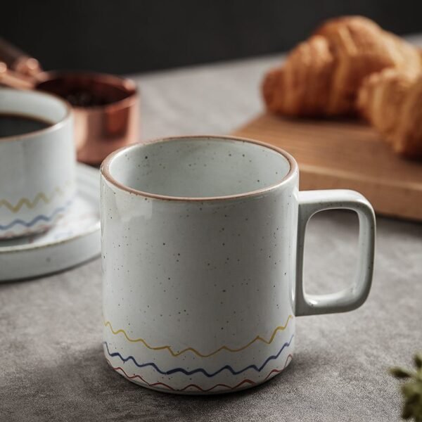 Rough Ceramic Japanese-Style Coffee Cup and Saucer Set Retro Mug with Unique Instagram-Inspired Design High-End Exquisite Creative Water Cup