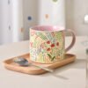 Instagram-worthy Ceramic Water Cup Pink Ceramic Mug Girly and Stylish Perfect Gift for Her Home Coffee Cup Ceramic Mug