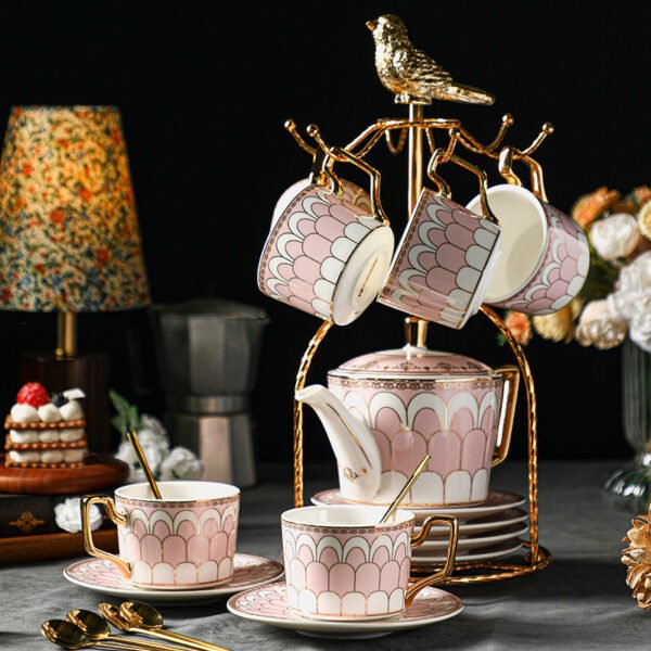 European-Style Light Luxury Ceramic Coffee Cup and Saucer Gift Set Exquisite Home Use Afternoon Tea Set