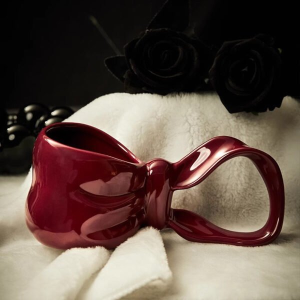 Bow-Handled Mug: Creative Personalized Gift Cup for Besties & Girlfriends Premium-Feel Coffee Mug Ceramic Water Cup