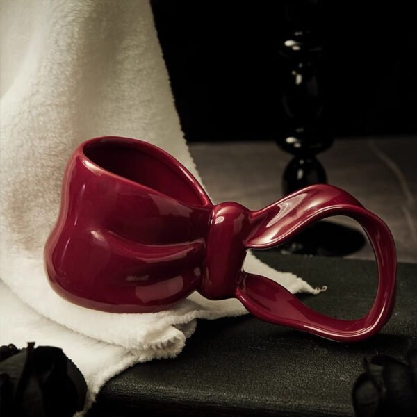 Bow-Handled Mug: Creative Personalized Gift Cup for Besties & Girlfriends Premium-Feel Coffee Mug Ceramic Water Cup
